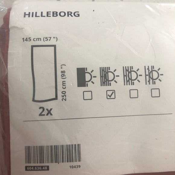 Ikea Hilleborg Curtain Set (2 Panels), Burnt Orange, 57x98” - Picture 2 of 4